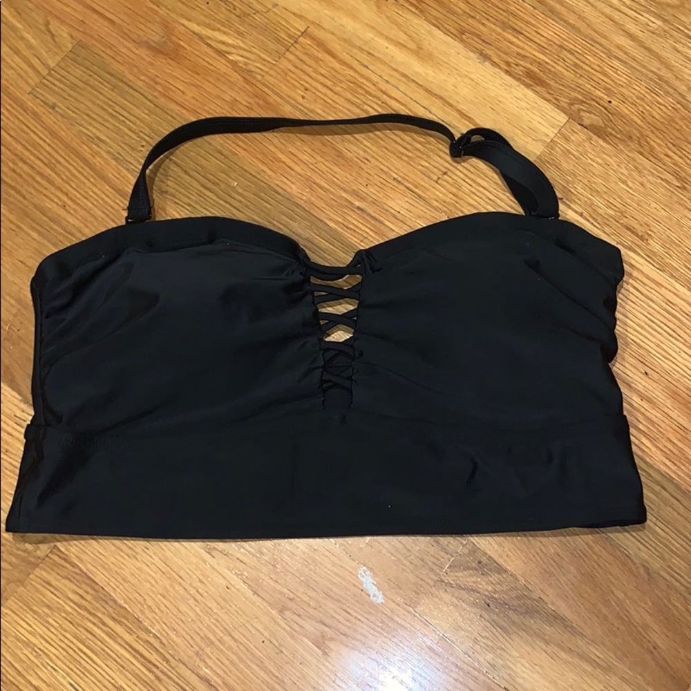 black bathing suit top
